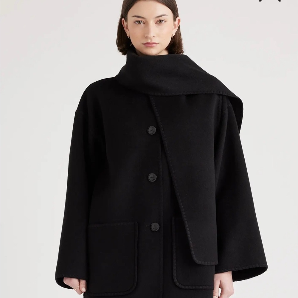 Quince Double Faced Merino Wool Scarf Coat (Med)